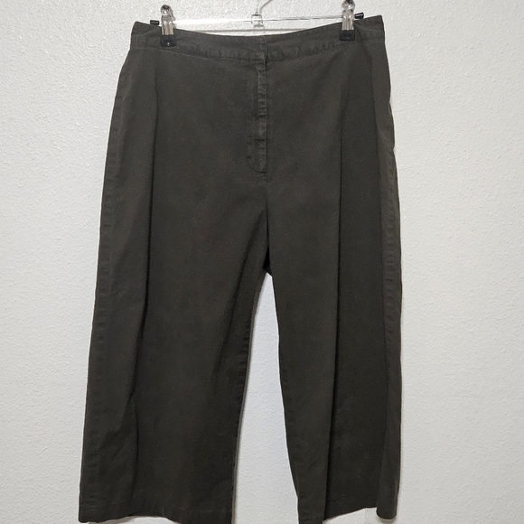 Eileen Fisher cropped wide leg pants size small - Picture 1 of 10